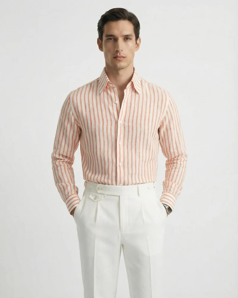Striped Linen Shirt Rome