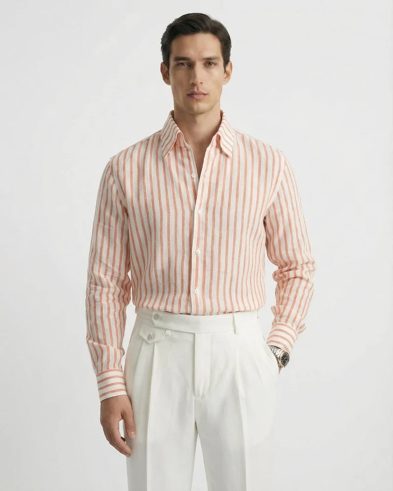 Striped Linen Shirt Rome