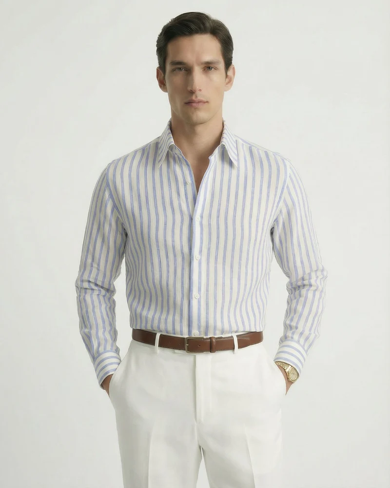 Striped Linen Shirt Rome