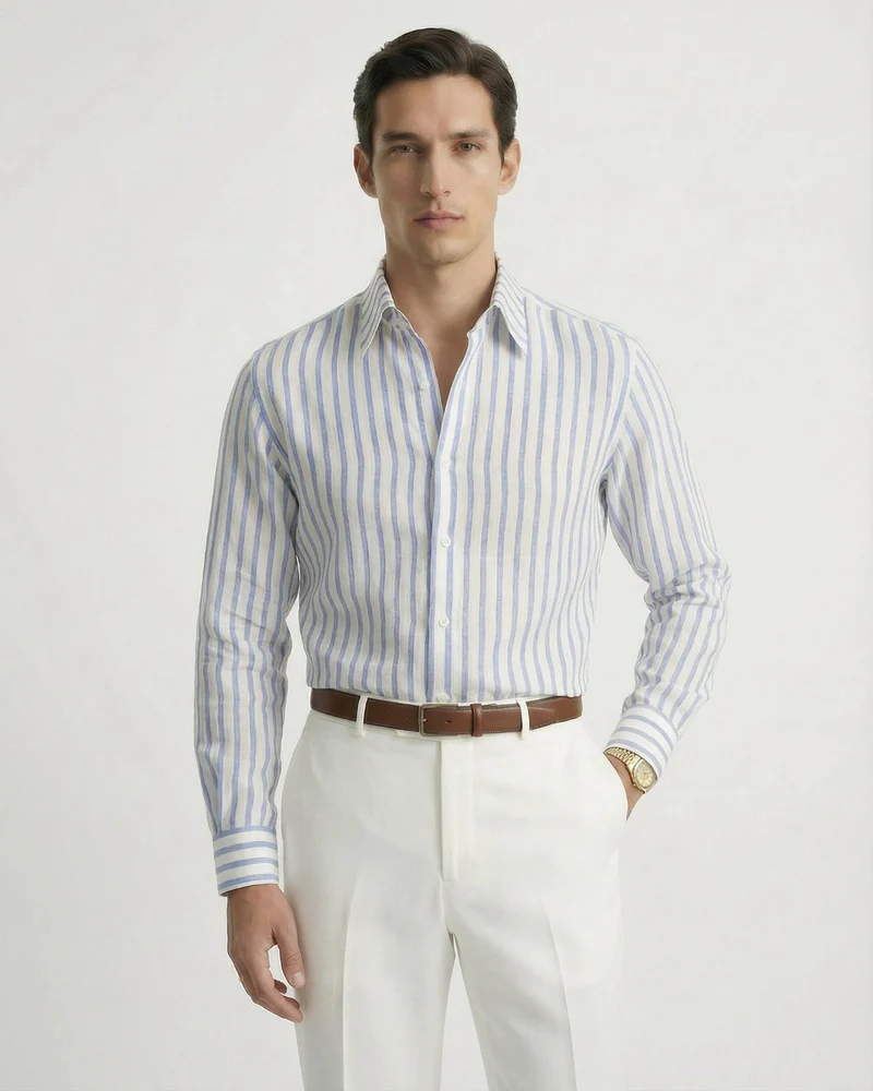 Striped Linen Shirt Rome