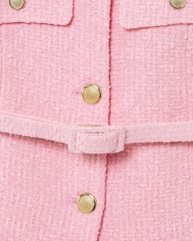 Lucy Pink Textured Vest Shirt