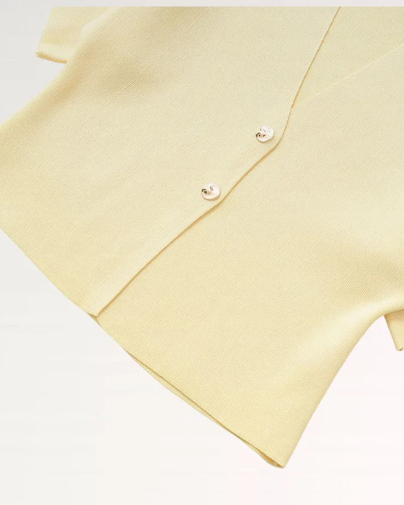 Lovau Basic Short Sleeve Knitted Shirt