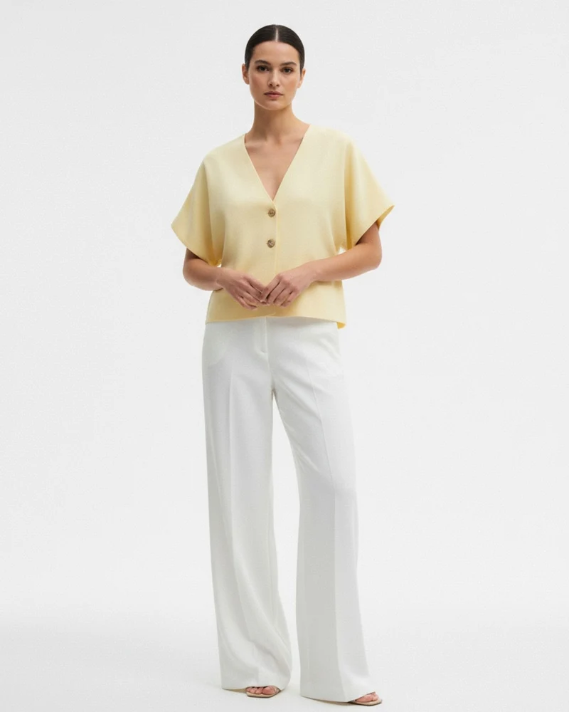 Lovau Basic Short Sleeve Knitted Shirt