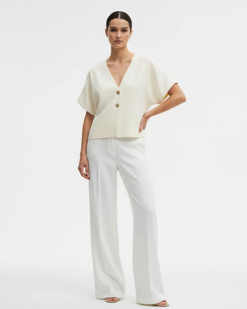 Lovau Basic Short Sleeve Knitted Shirt