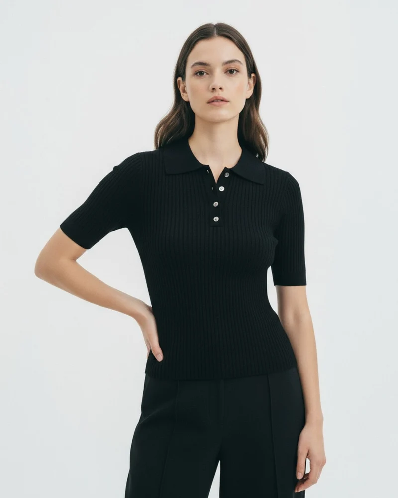 Mariah Woolen Knit Polo