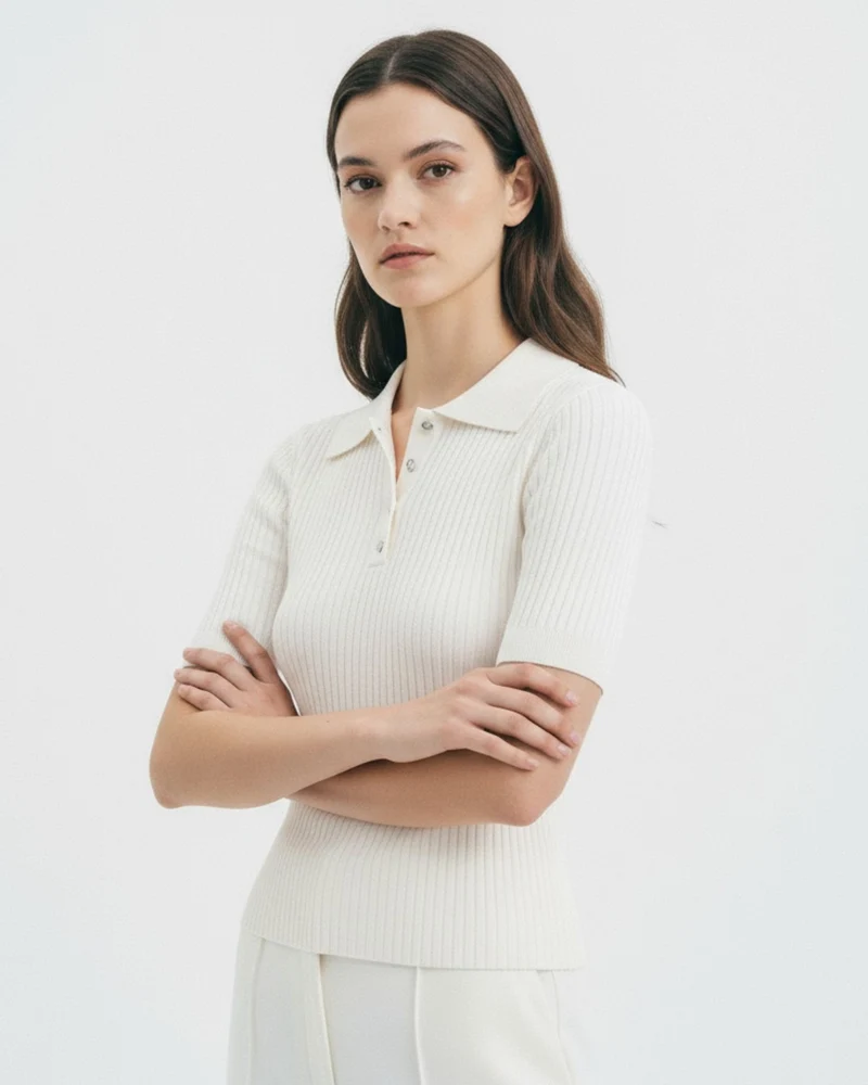 Mariah Woolen Knit Polo