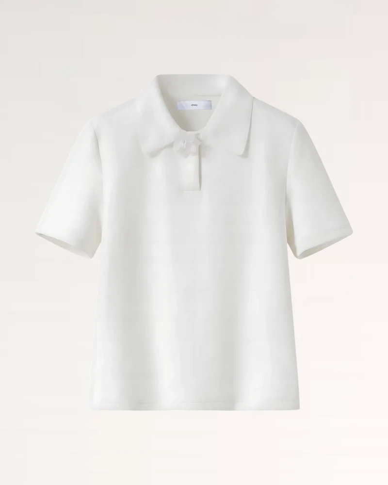 White Polo Flowery