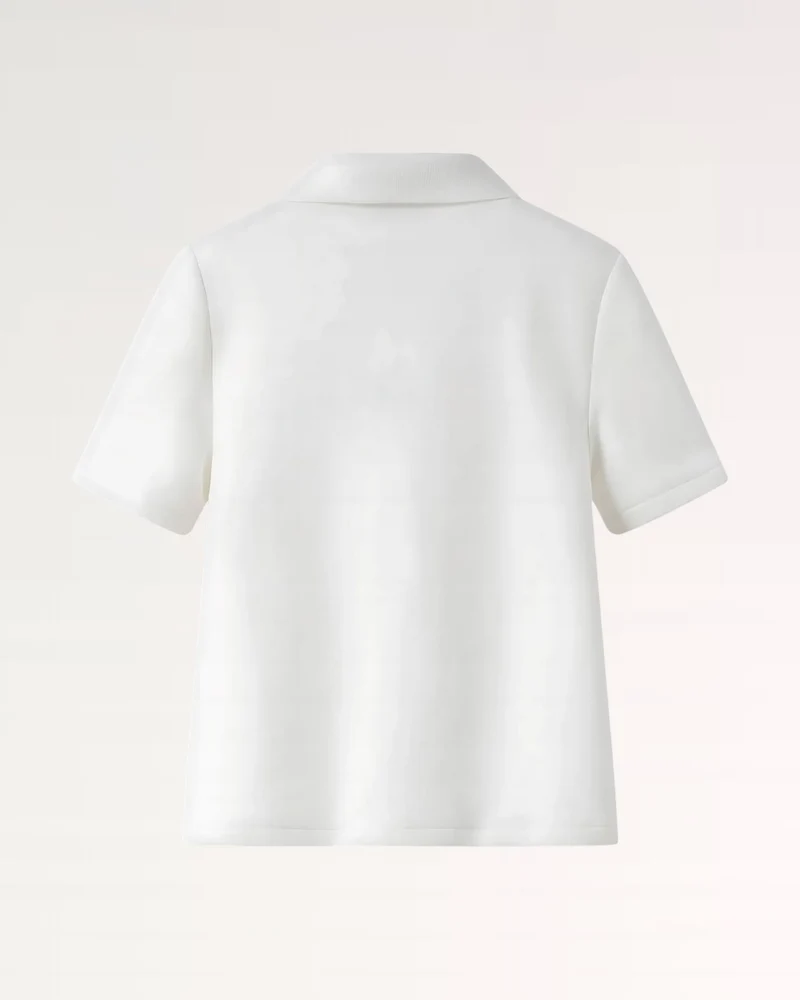 White Polo Flowery