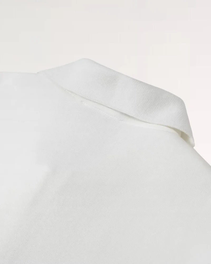 White Polo Flowery