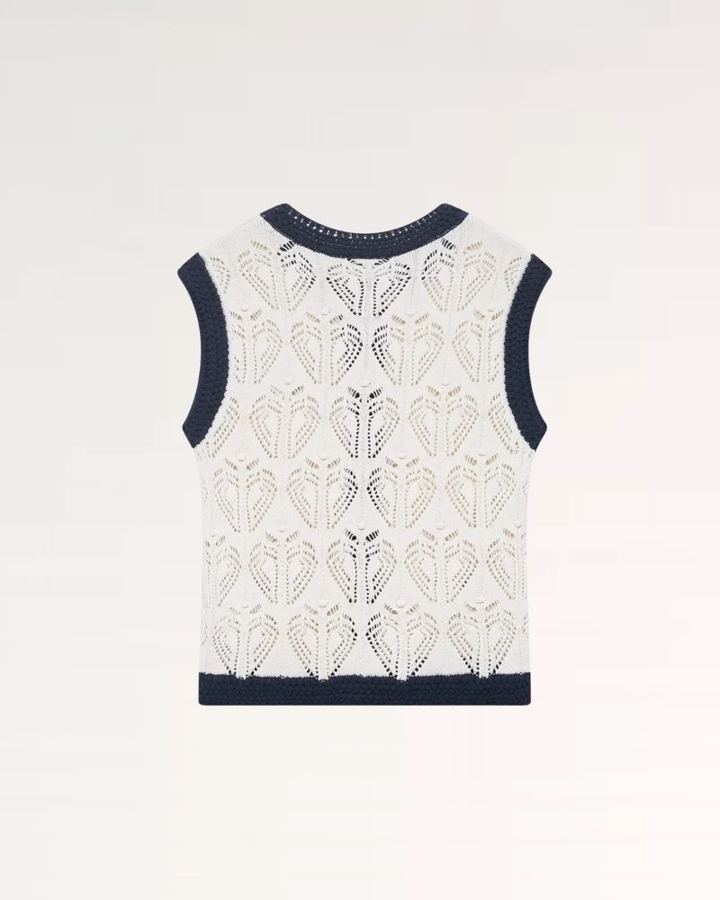 Old Money Jacquard Mesh Vest