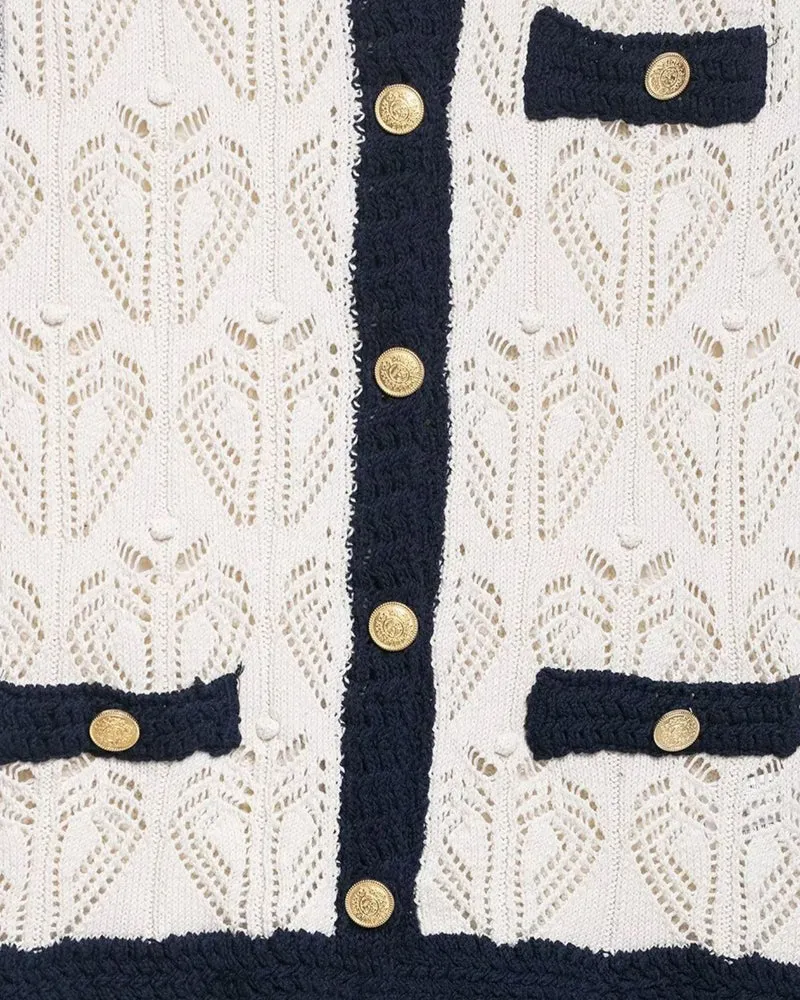 Old Money Jacquard Mesh Vest