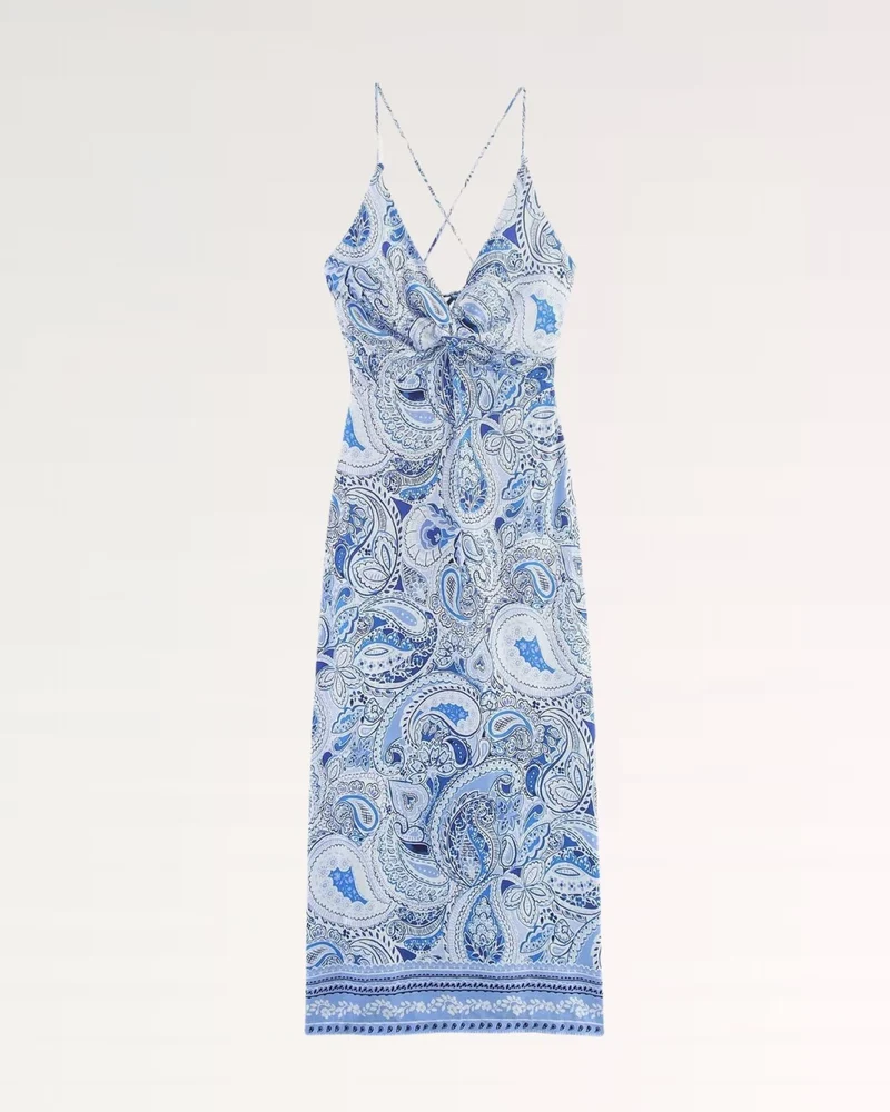 Corfu Greek Blue Dress