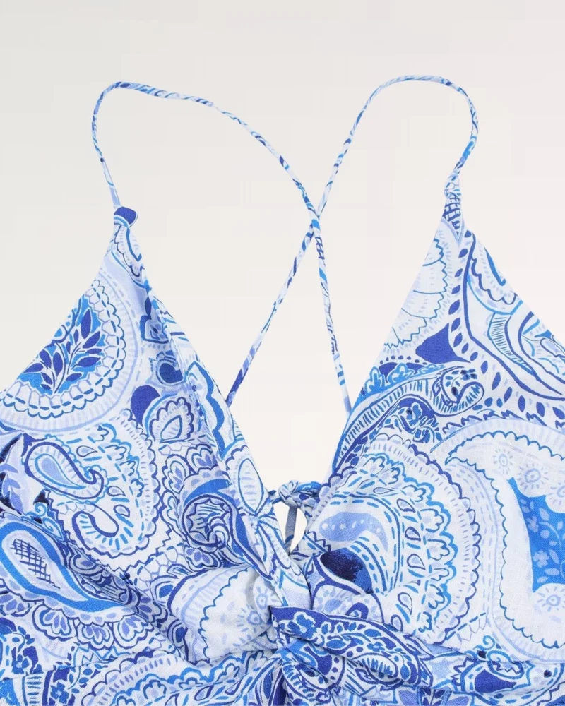 Corfu Greek Blue Dress