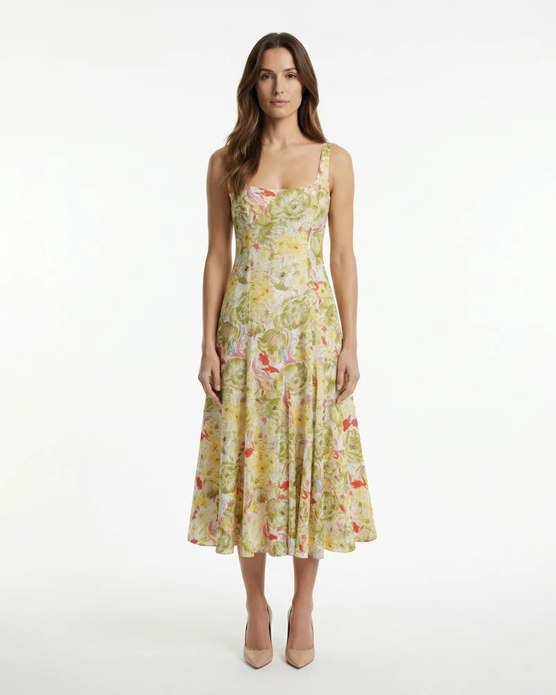 Greece Linen Blended Spring Summer Dress