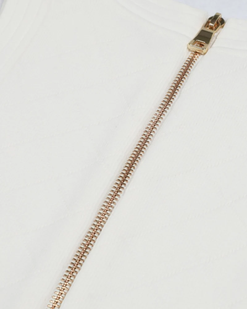 Romy Sleeveless Button Stretch Knit Dress