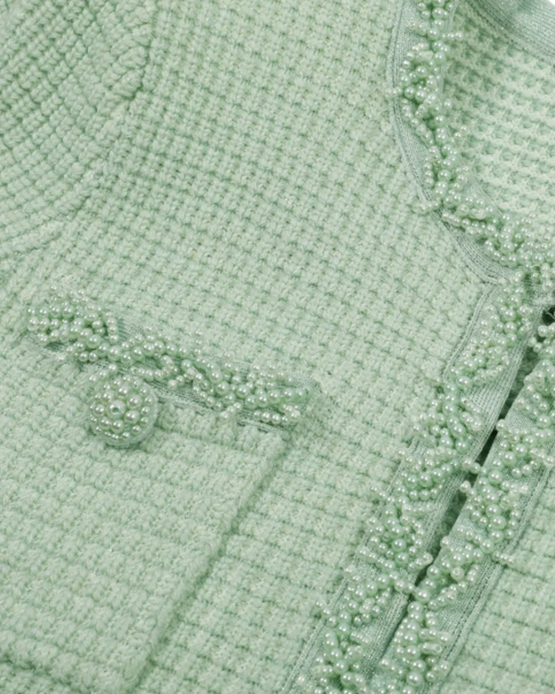 Rinna Hand-Beaded Knit Dress