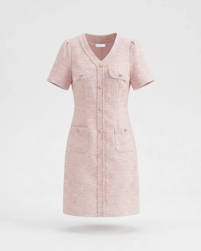 Kara High-End Short Sleeve Dress