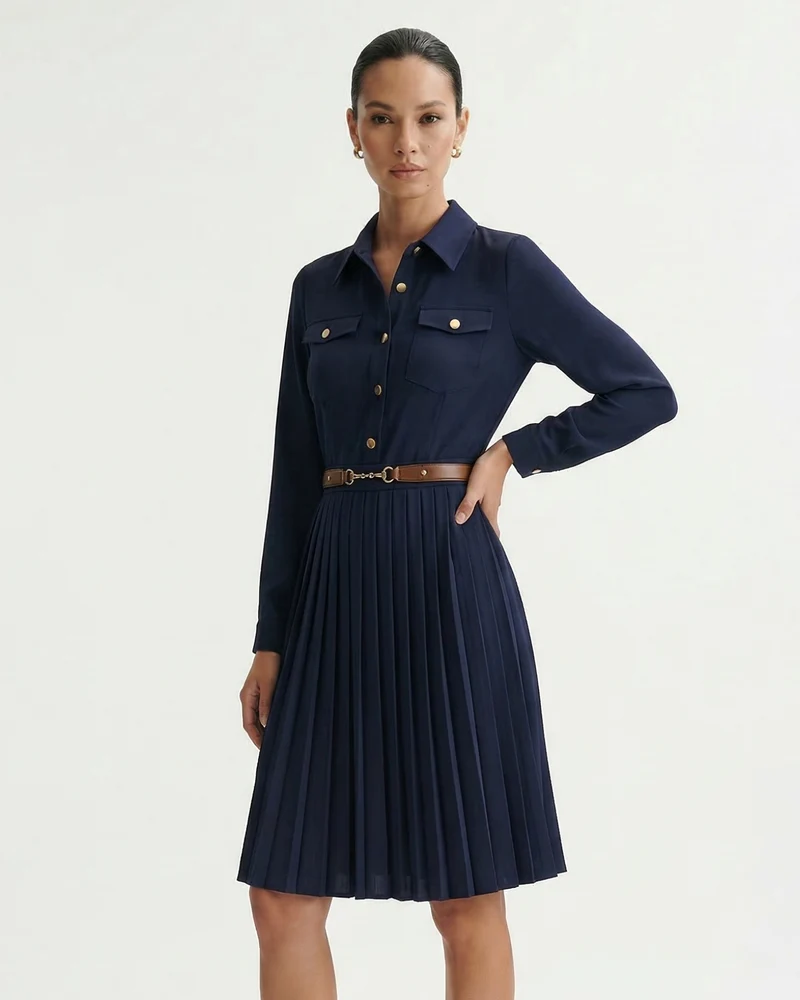 Sara Pleated Skirt Dress
