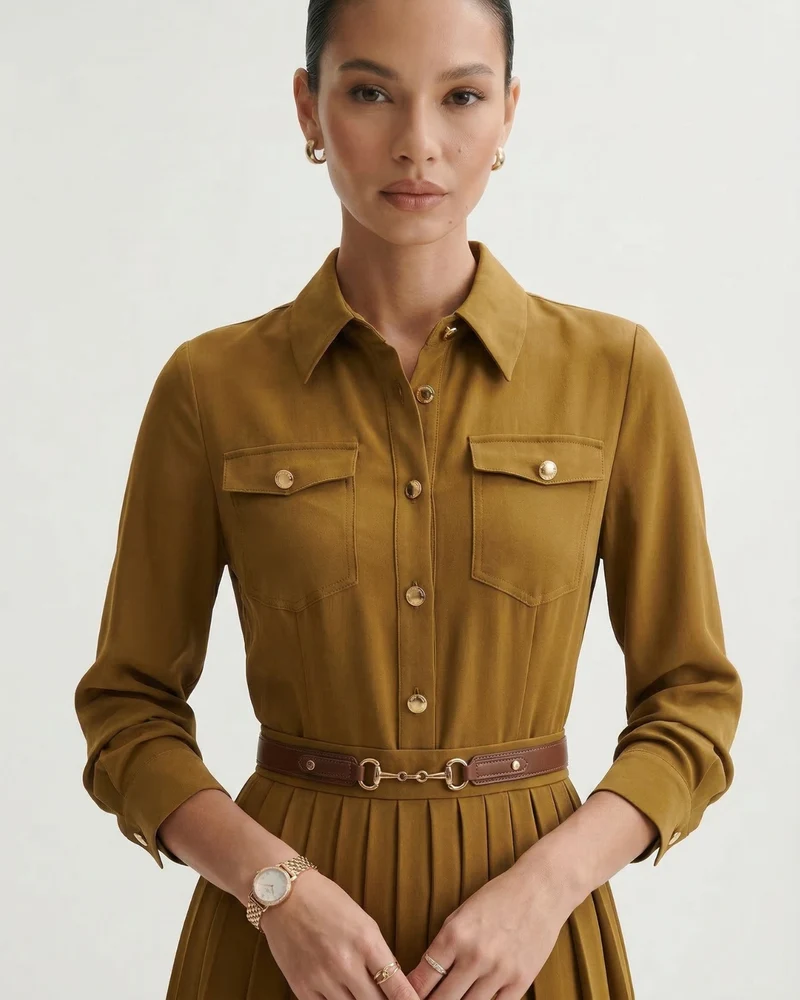 Sara Pleated Skirt Dress