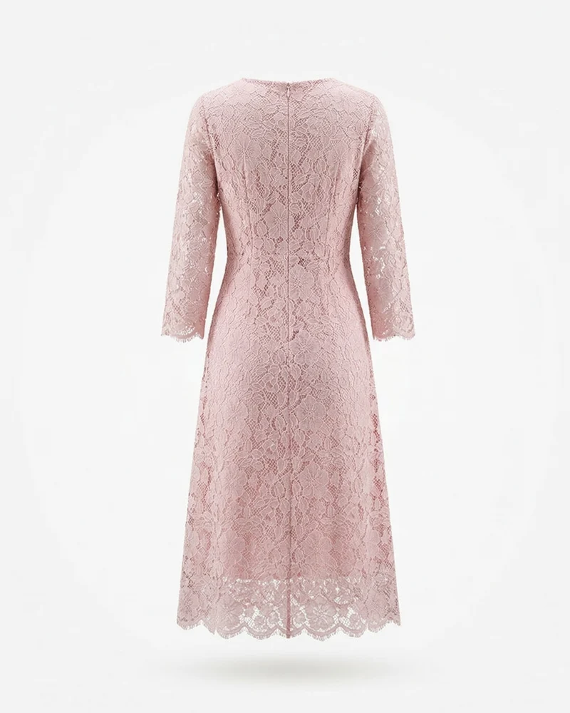 Kiara High-End Lace Pink Dress