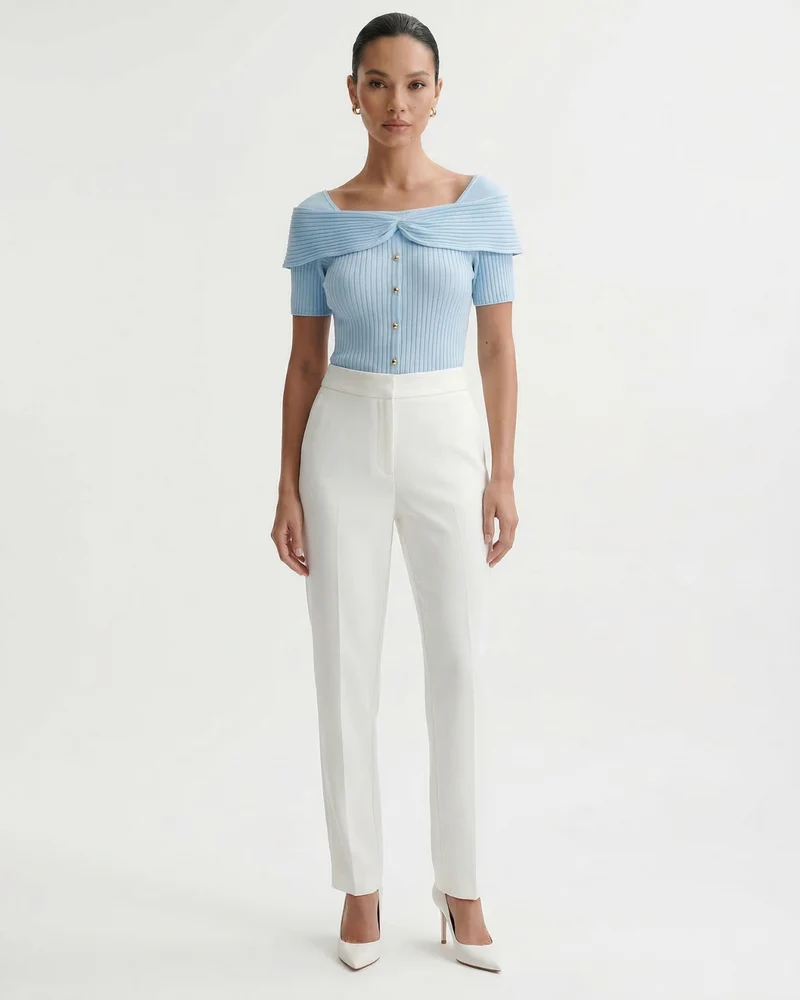 Frenchie Square Collar Short-sleeved