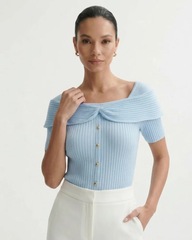 Frenchie Square Collar Short-sleeved