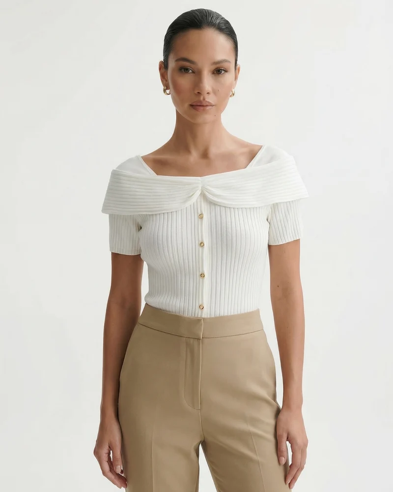 Frenchie Square Collar Short-sleeved