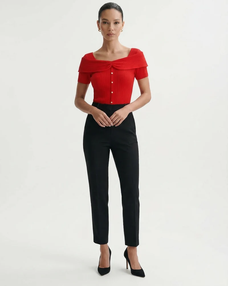 Frenchie Square Collar Short-sleeved