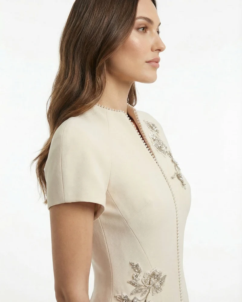 Cindie Handcrafted beaded floral dress