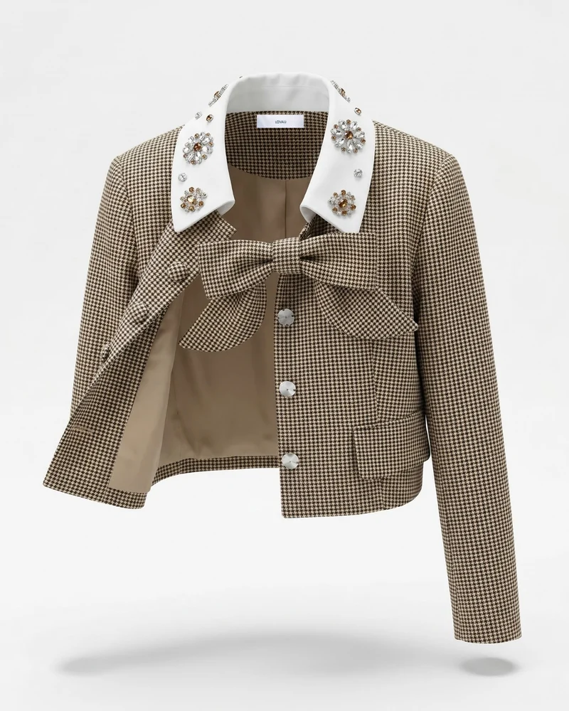 Fragrant Spring Set Jacket & Belt shorts set