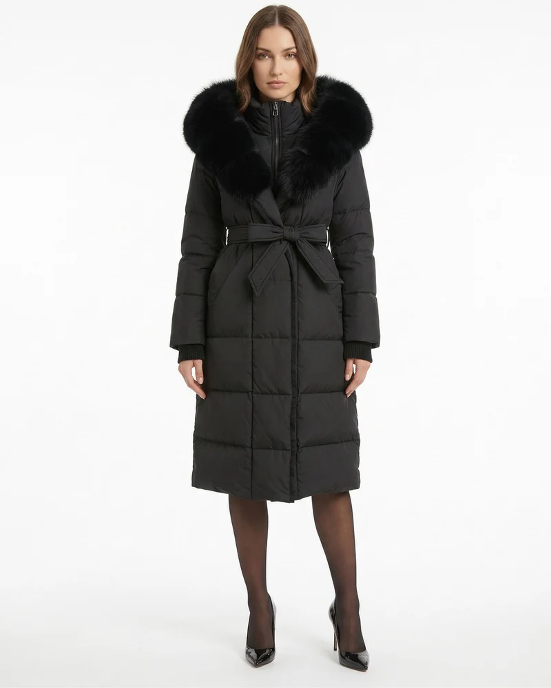 Kira Fox Fur Collar Down Coat