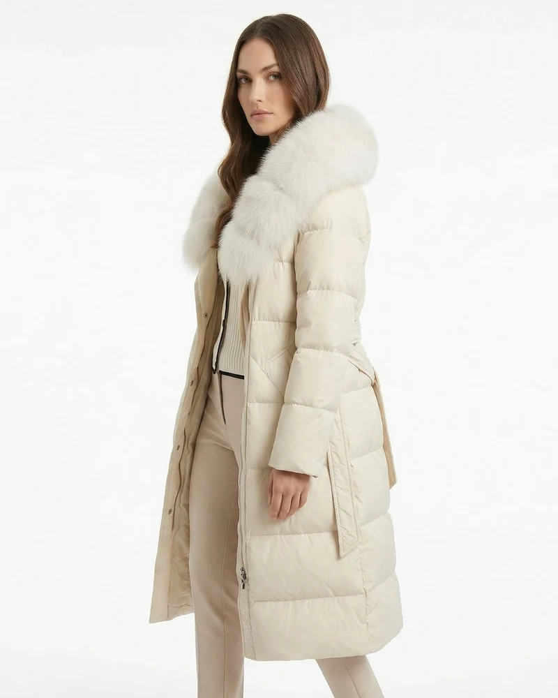 Kira Fox Fur Collar Down Coat
