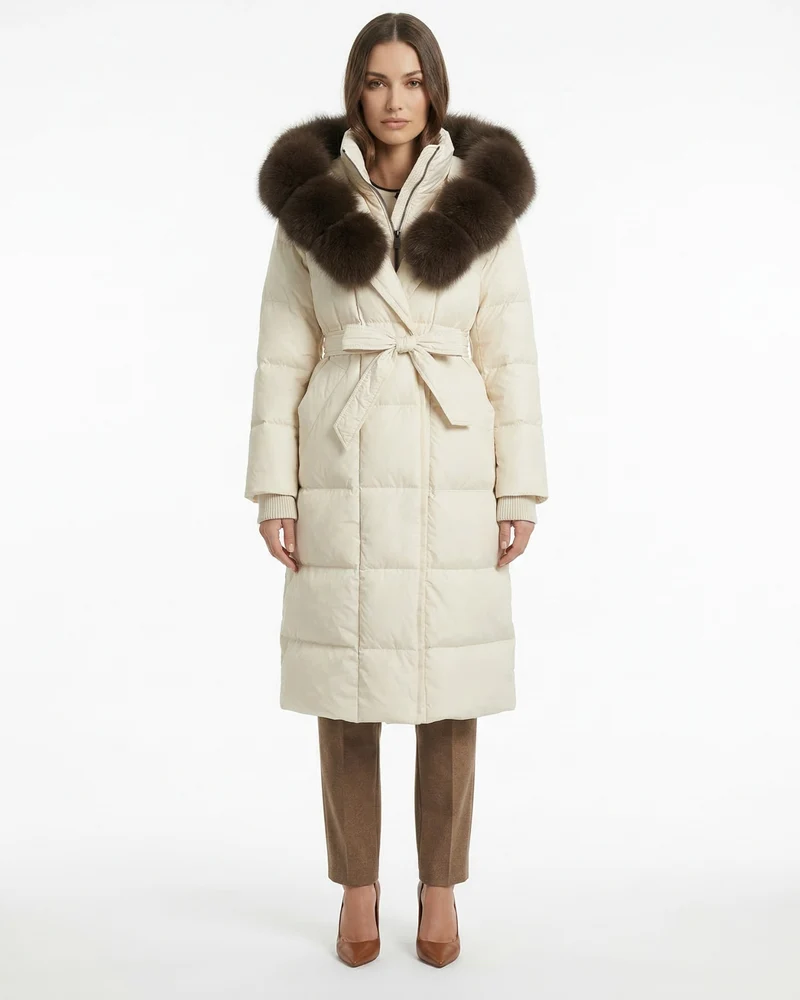 Kira Fox Fur Collar Down Coat