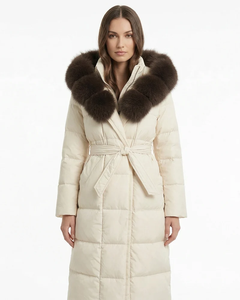 Kira Fox Fur Collar Down Coat