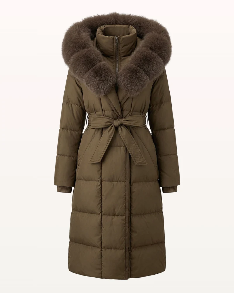 Kira Fox Fur Collar Down Coat