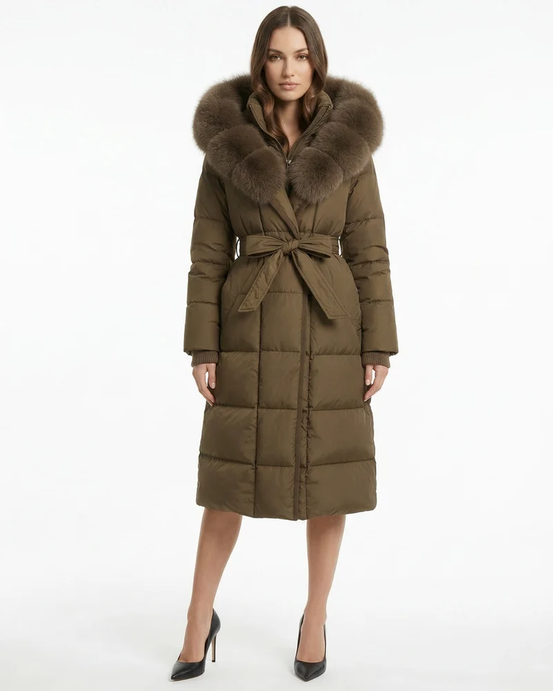 Kira Fox Fur Collar Down Coat