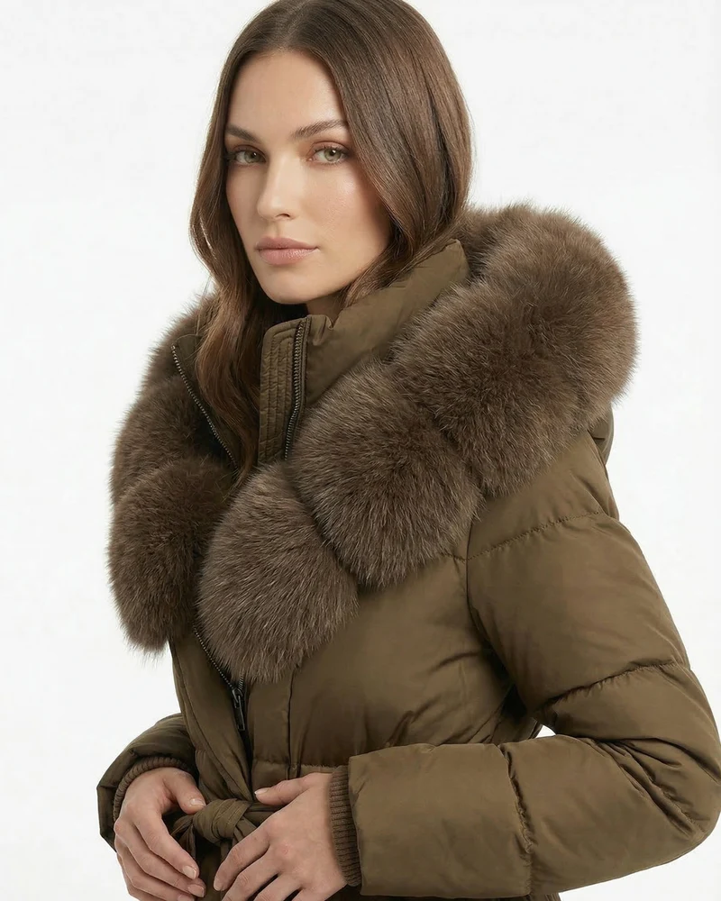 Kira Fox Fur Collar Down Coat