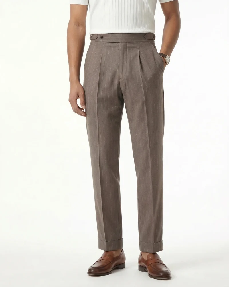 Naples Striped High Waisted Trousers