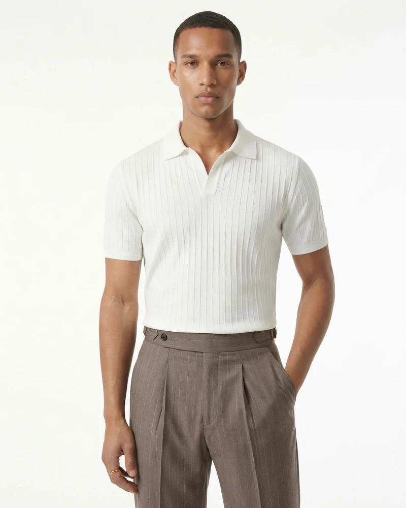 Naples Striped High Waisted Trousers