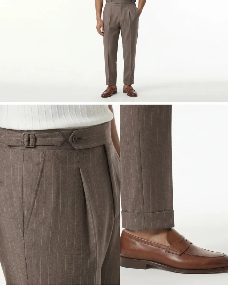 Naples Striped High Waisted Trousers