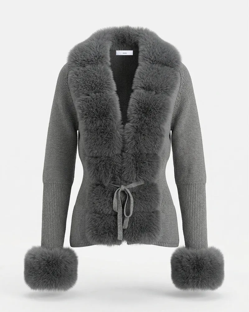 Rinna Faux Fox Fur Cardigan Coat