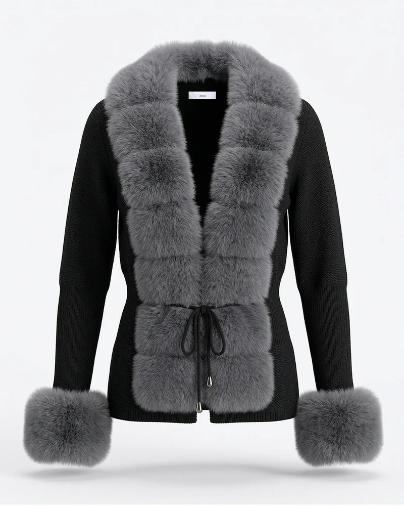 Rinna Faux Fox Fur Cardigan Coat