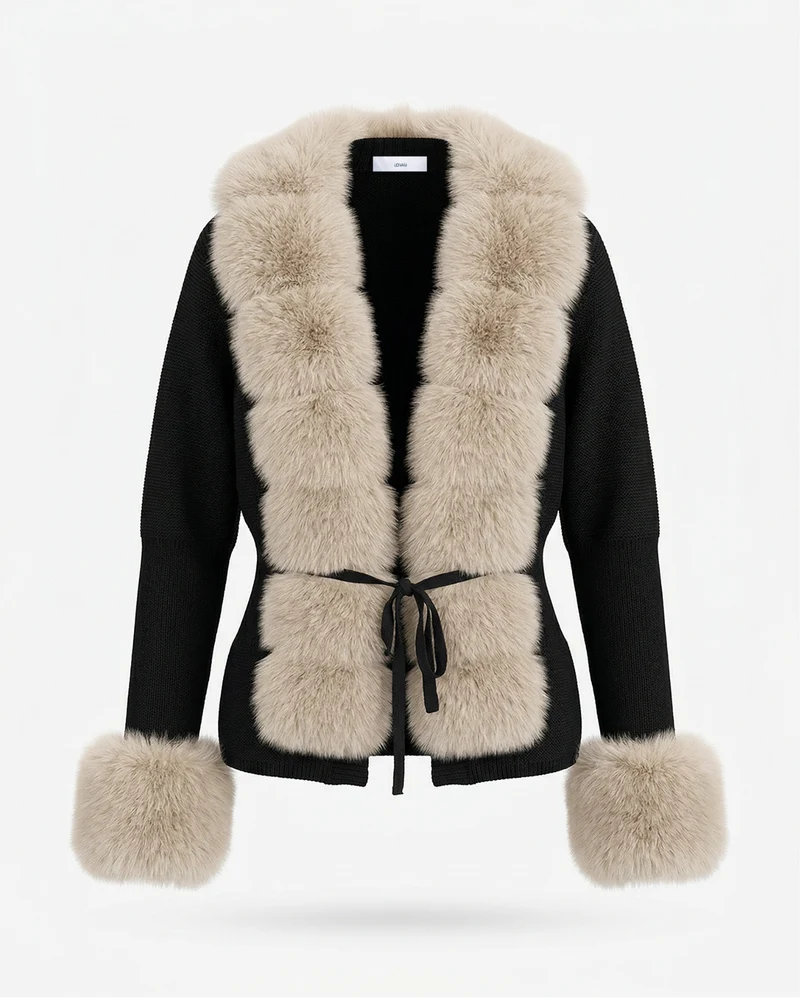Rinna Faux Fox Fur Cardigan Coat