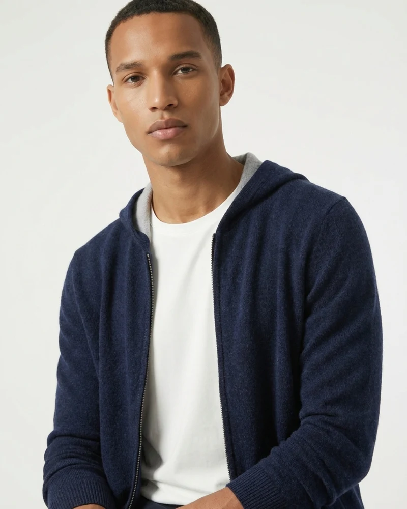 Cashmere Zipper Cardigan Hoodie Limited Edition