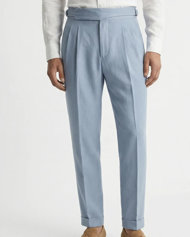 Retro British Trousers Naples High-Waist