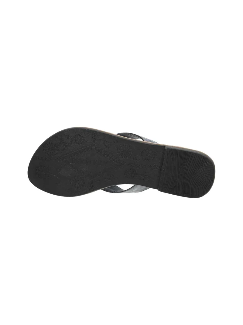 Ladies flower Slippers Uni Color black