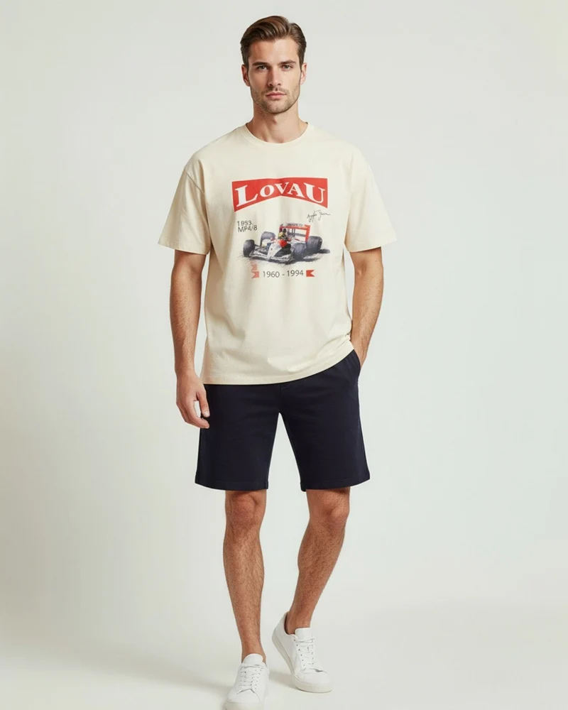 Ayrton Senna Donington Park T-shirt Off-White