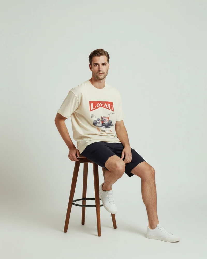 Ayrton Senna Donington Park T-shirt Off-White
