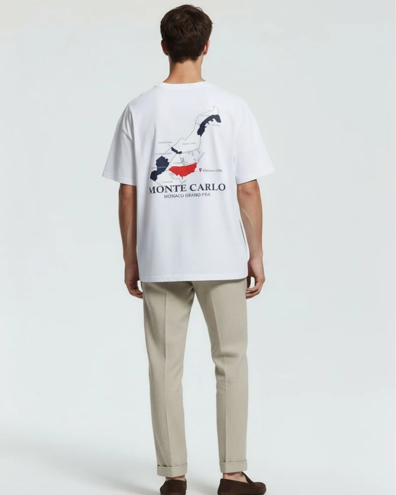 Monaco Grand Prix T-Shirt Montecarlo White
