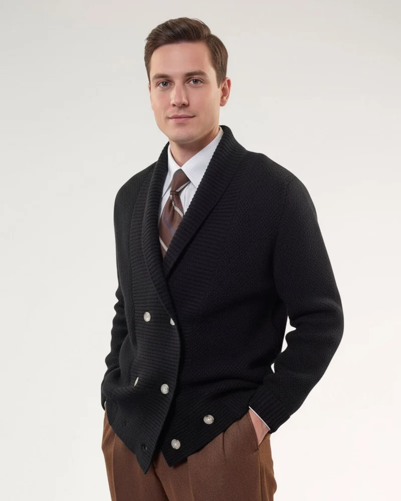 Heavyweight Cardigan knitted jacket